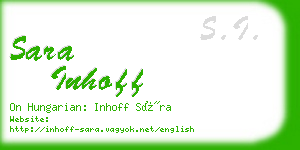 sara inhoff business card